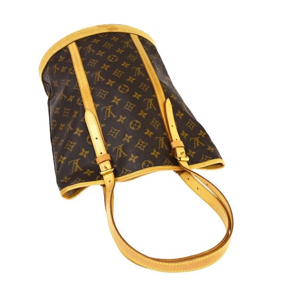 Auth LOUIS VUITTON BUCKET GM Shoulder Bag Monogram Leather Brown - Picture 5 of 16